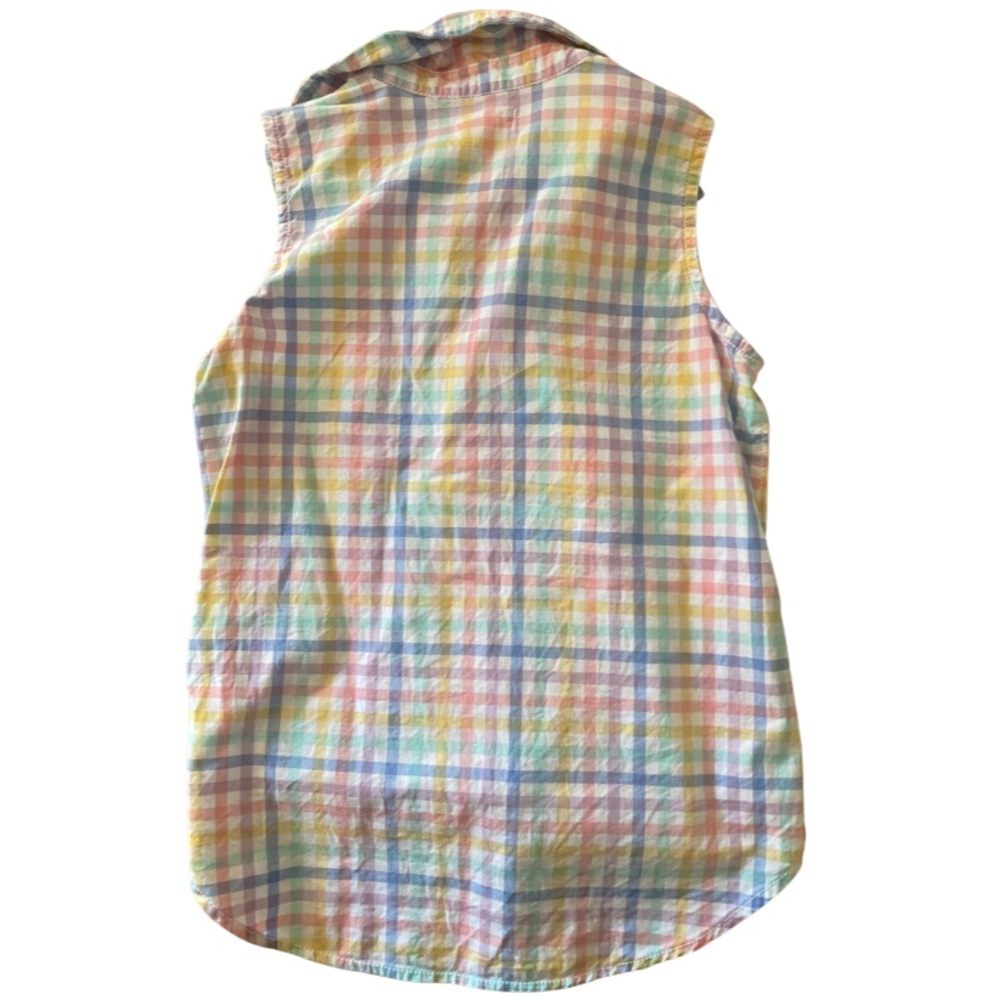 Cat & Jack Gingham Sleeveless Button-Down Top - Picture 7 of 7